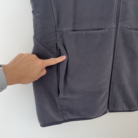 Figs Womens on Shift Fleece Vest Size XL Charcoal Gray - Picture 6 of 11